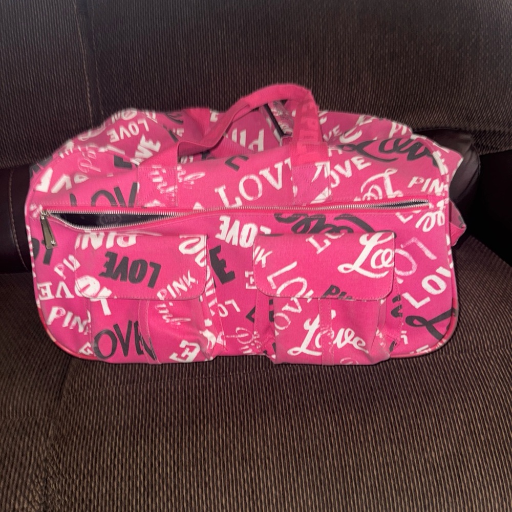 VTG VICTORIAS SECRET LUGGAGE PINK LOVE WHEELIE/SUITCASE/DUFFLE W/RETRACT HANDLE